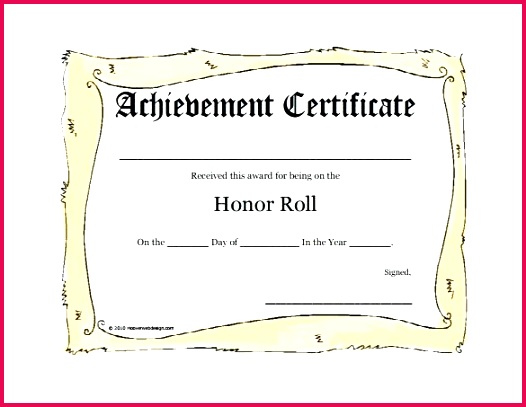 certificate template doc free honor roll certificate template word 8 printable honor roll certificate templates samples