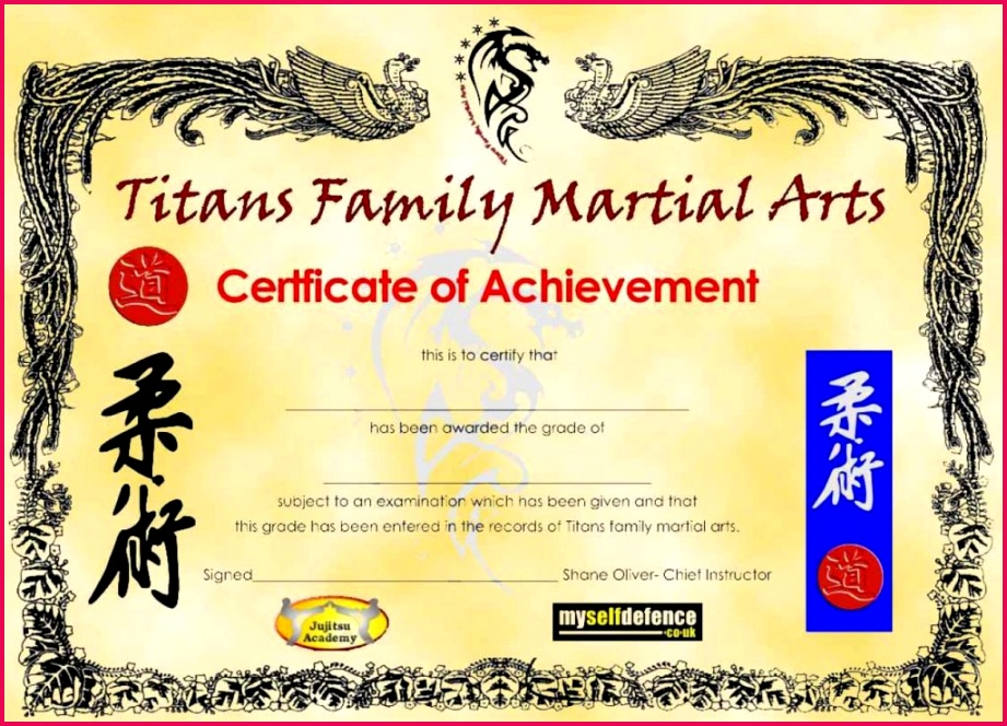 4 Martial Arts Certificates Templates 05466 | FabTemplatez Blank Certificate Templates For Word Free