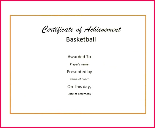 basketball award templates word 9 sample certificate to template free s microsoft pet birth micro
