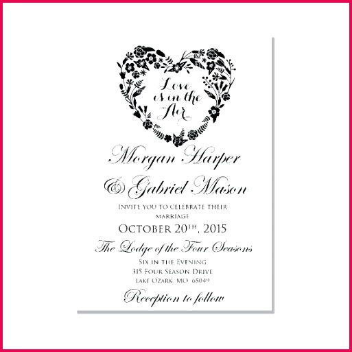 wedding invitation template love is in the air heart instant word microsoft office tem