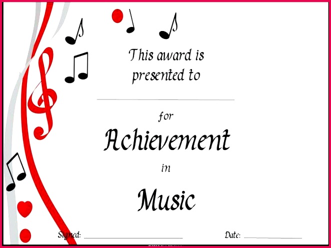 music award certificate music certificate template templates 9 best certificates winner