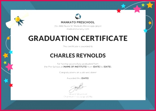 Preschool Graduation Certificate Template2