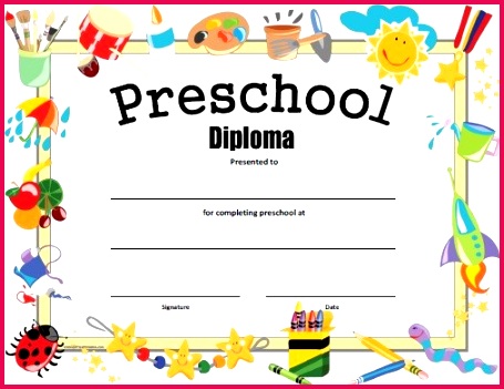 preschool certificate template