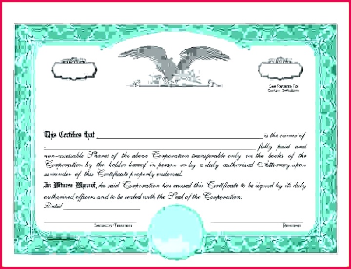 stock certificate template 6 7 certificates templates free printable
