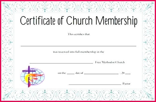 membership certificate template new member free church certi