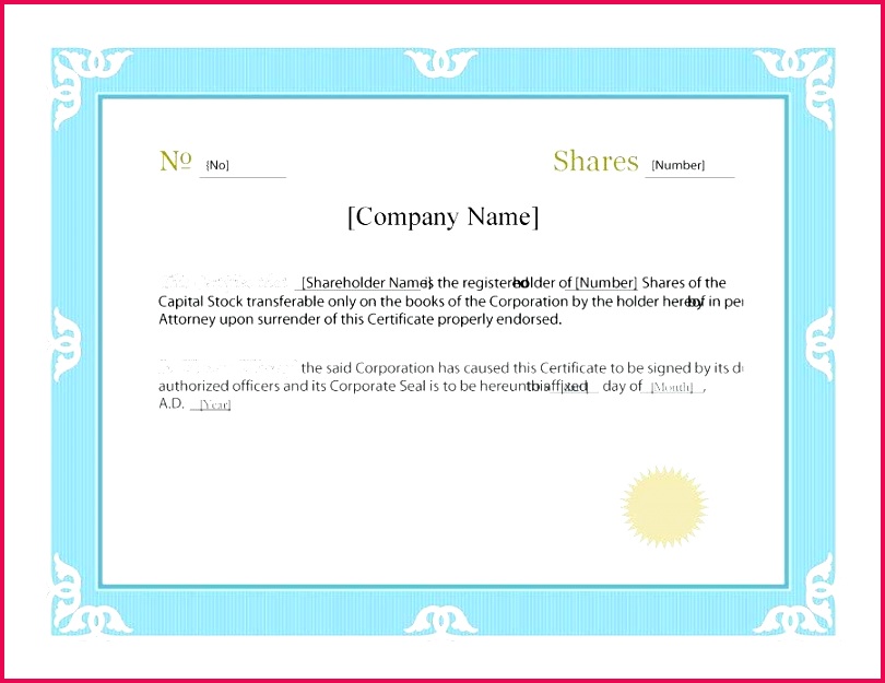 free stock certificate template templates uk share