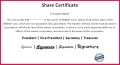 3 Share Certificate Template Word south Africa