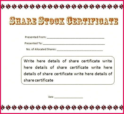 corporate stock certificate template templates word publisher free share ms texas corporation form