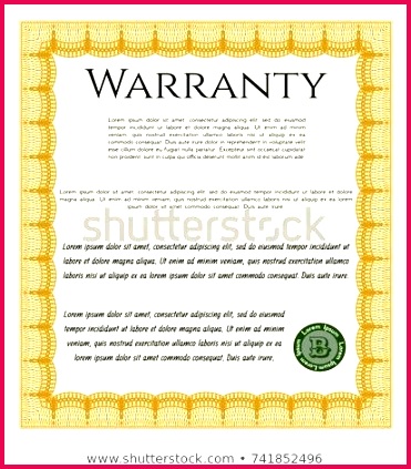 orange warranty certificate template money pattern easy to print detailed of guarantee sample