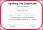 6 Spelling Bee Certificate Template Free