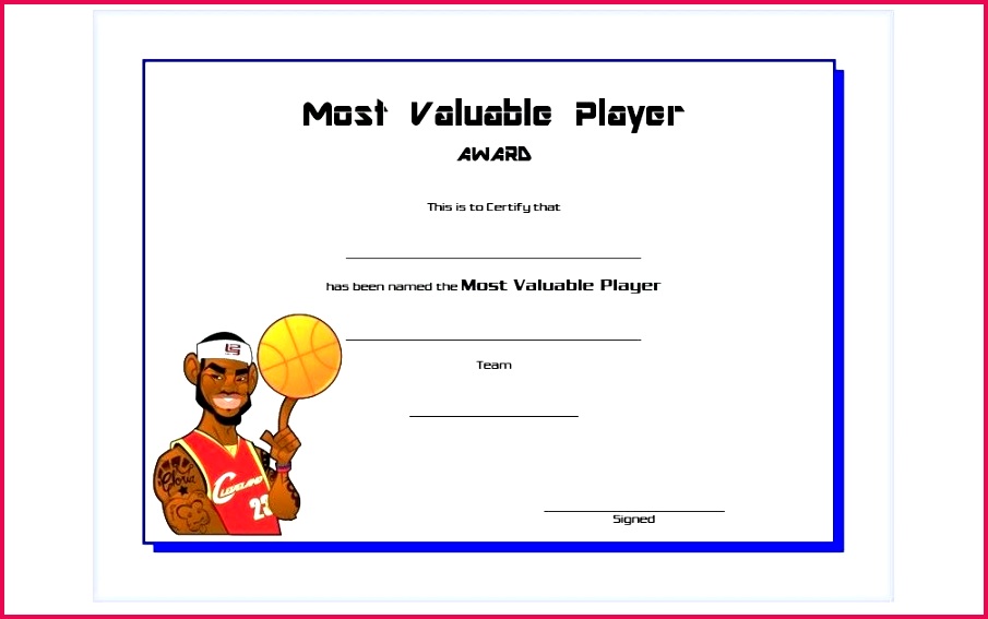 basketball certificate template most valuable player players mvp c header and cpp