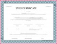 4 Stock Certificate Border Template