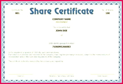 corporate stock certificate template beautiful example canadian share choice image certifi