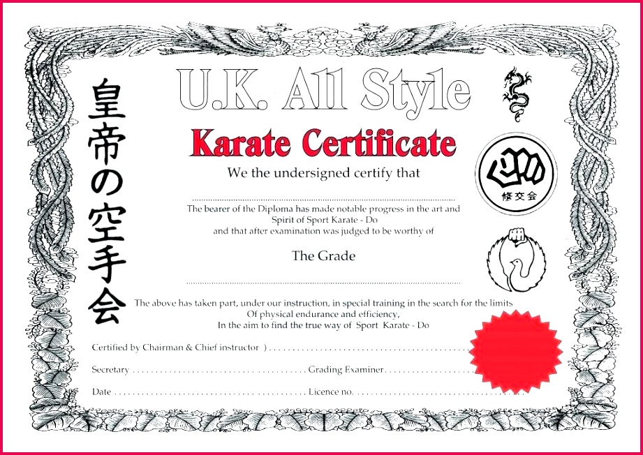 martial arts t certificates cards birthday party templates design template resume word custom certificate beautiful flyer ideas for ablet