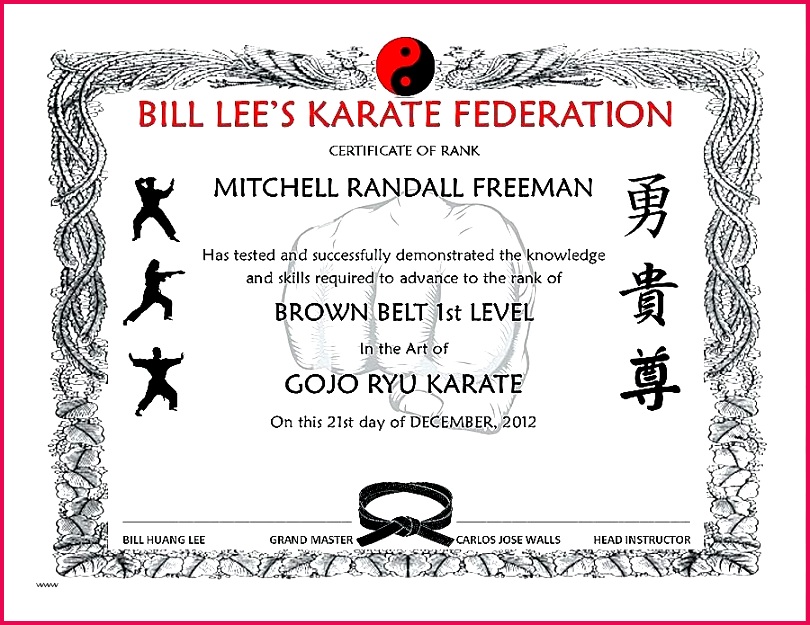 black belt certificate template fascinating email templates ideas karate free design of post