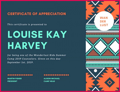 canva colorful pattern camp appreciation certificate MACNHBZRjvg