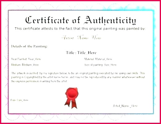 sample certificate authenticity image collections of photography template photo blank artwork art