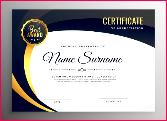 stylish certificate template luxury style 1017