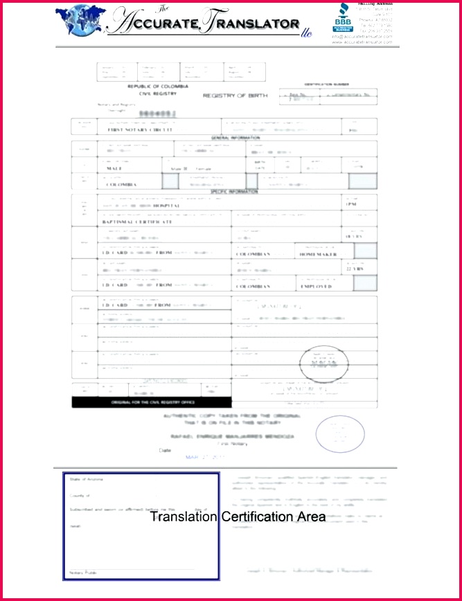 birth certificate english translation format marriage template